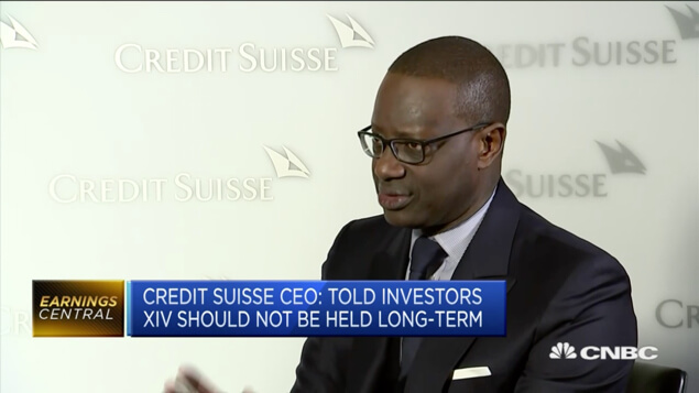 Credit Suisse CEO on XIV ETNs