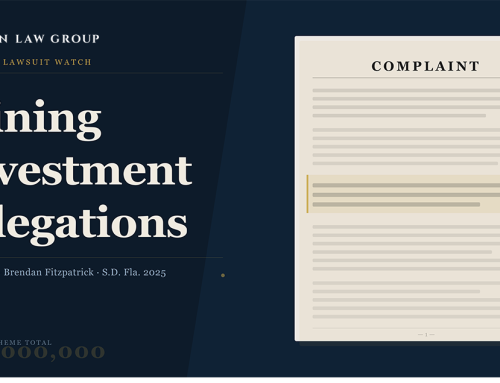 Investor Lawsuit Watch: Carbonatik and Brendan Fitzpatrick Face Allegations in Florida Securities Action