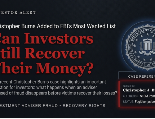 Christopher Burns Added to FBI’s Most Wanted List: Can Investors Still Recover Their Money?